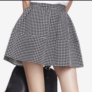 NWOT Express | black polka dot full circle skirt